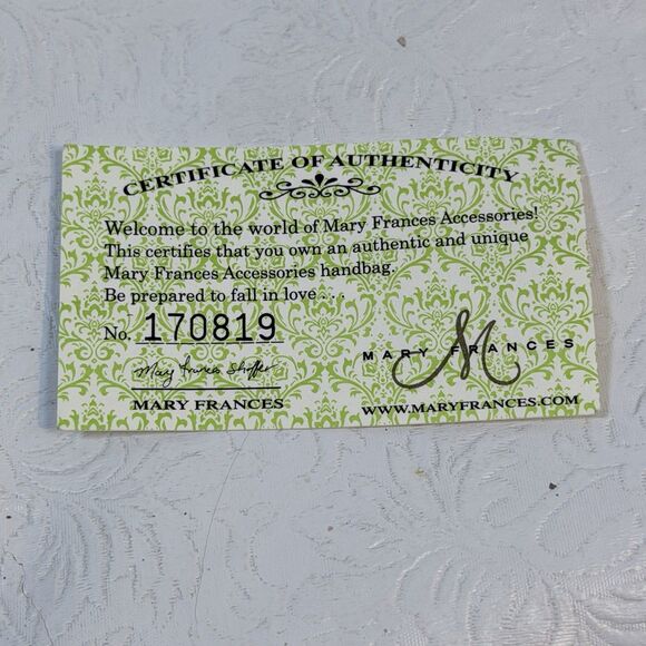 Mary Frances Bombshell Wristlet Bag READ w COA - Picture 16 of 16